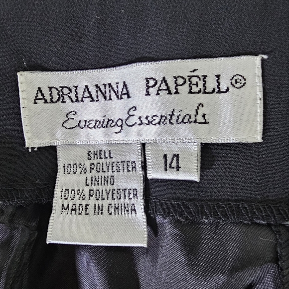 Double Ruffle Layered Black Skirt by Adrianna Papell, Midi, Fit & Flare Size 14 - Picture 10 of 11